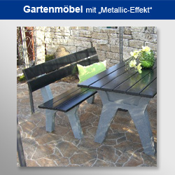 Planex24 - Gartenmöbel mit Metallic-Effekt Planex24 - Gartenmöbel mit Metallic-Effekt
